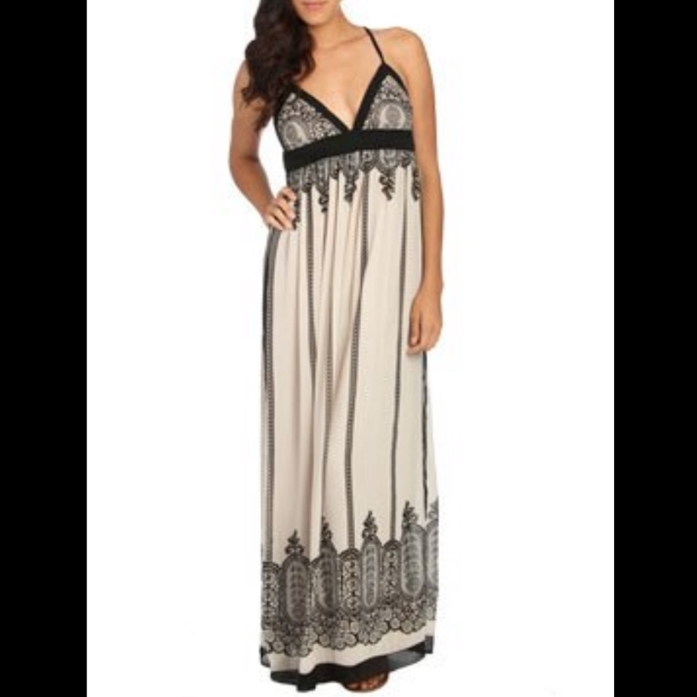 EUC Arden B Printed Maxi Dress